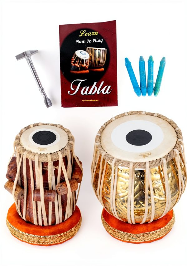 Tabla Set Golden Professional Brass Wood-1