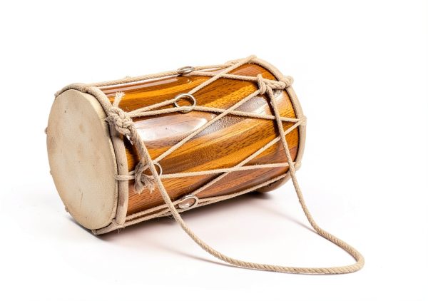 Indian Folk Drum Painted Wood Dholak30-3