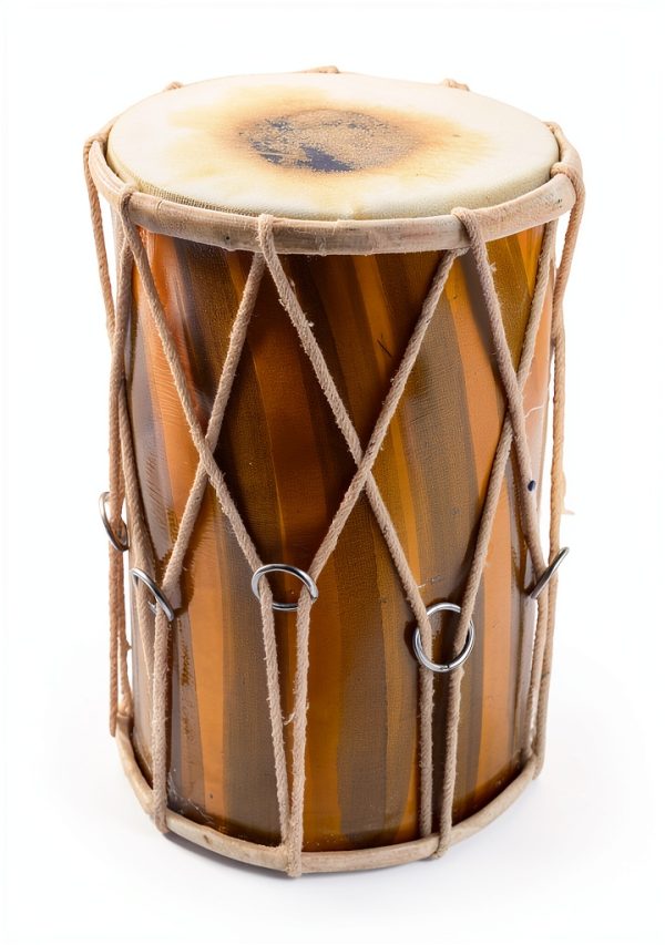 Indian Folk Drum Painted Wood Dholak30-7