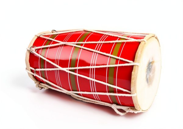 Indian Folk Drum Wood Painted Musical Instrument-5
