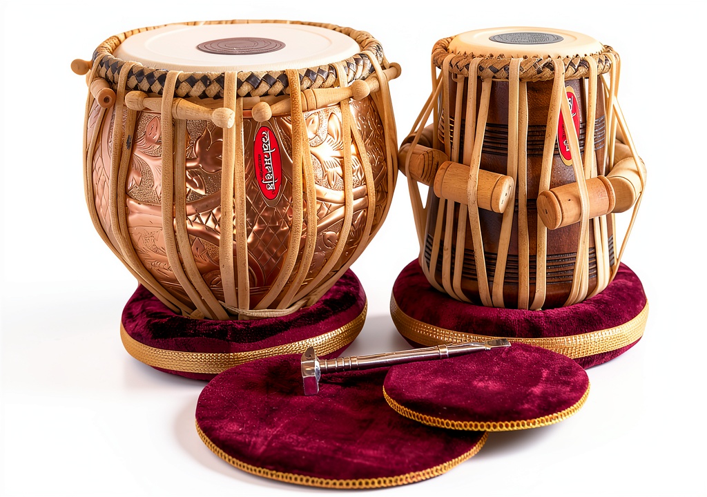 Handcrafted copper tabla set