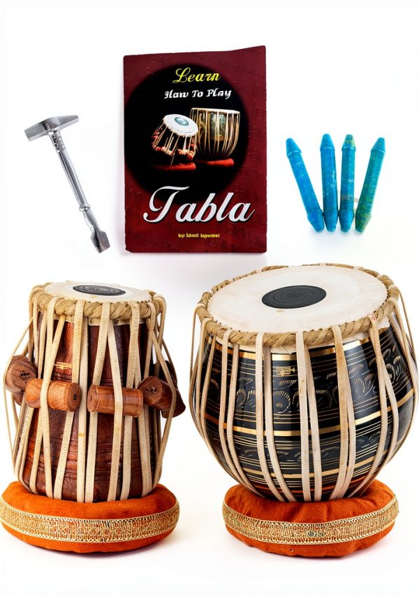 Tabla Drum Set Black Brass by Queen Brass-1