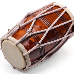 Wooden Dholak Rope Tuned Musical Instrument SAI MUSICAL-0