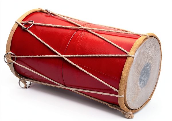 Indian Dholak Drum Leather Wood Handmade Musical Instrument-1