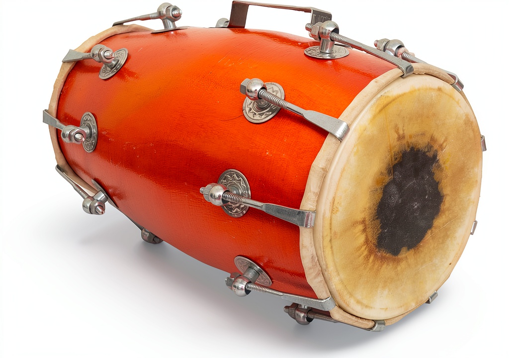 Musician playing the Great Indian Bazaar tabla in a studio setting