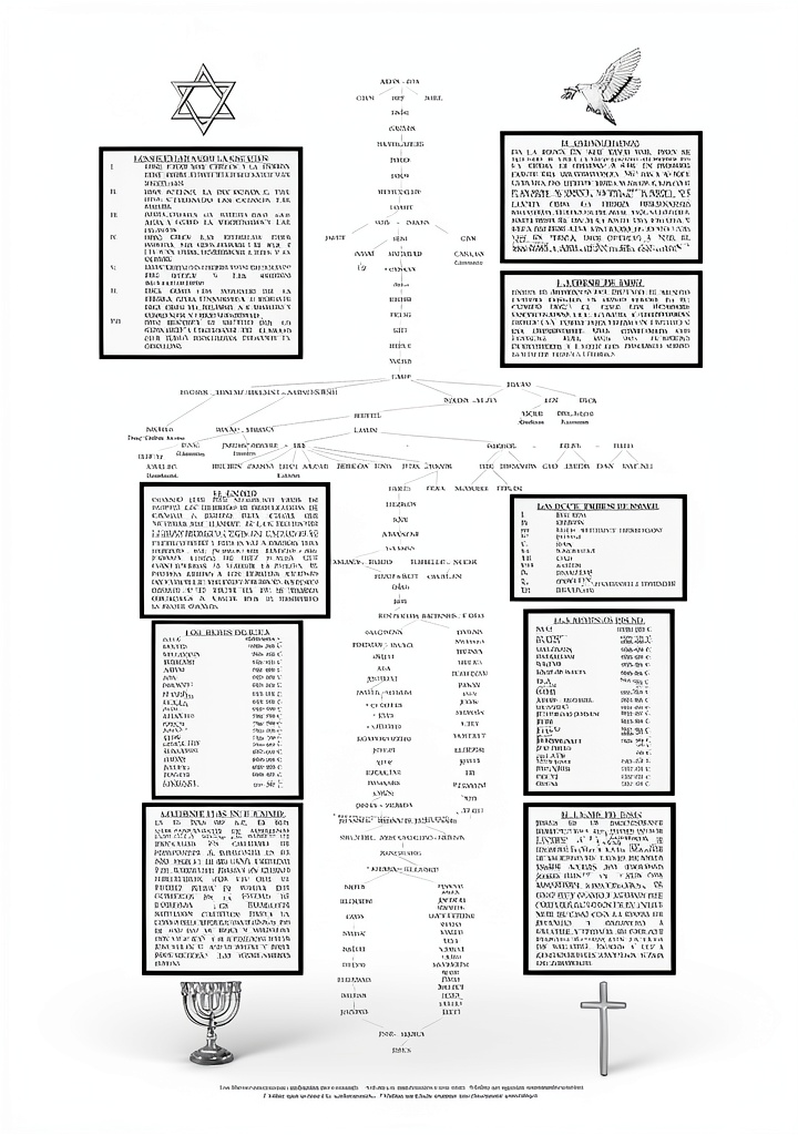 Biblical Genealogy Chart on a wooden desk