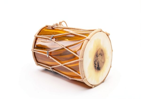 Indian Folk Drum Painted Wood Dholak30-2